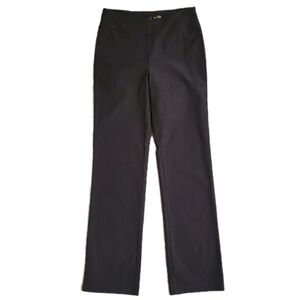 Euro Pants Black Pull On Straight Leg Stretch Boutique Style 41BBLK Size 8